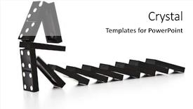  Presentation with business continuity - Presentation design having business continuity - stack of dominoes falling isolated background and a white colored foreground