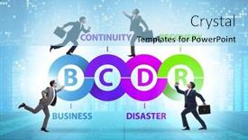  Presentation with business continuity - Theme enhanced with business-continuity-disaster-recovery-concept background and a light blue colored foreground
