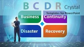  Presentation with business continuity - Presentation theme with business-continuity-disaster-recovery-concept background and a arctic colored foreground
