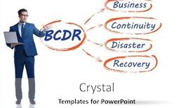  Presentation with business continuity - Slide deck consisting of business-continuity-disaster-recovery-concept background and a white colored foreground