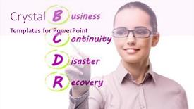  Presentation with business continuity - Presentation design consisting of business-continuity-disaster-recovery-concept background and a pink colored foreground