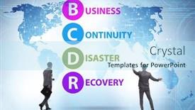  Presentation with business continuity - PPT layouts featuring business-continuity-disaster-recovery-concept background and a sky blue colored foreground