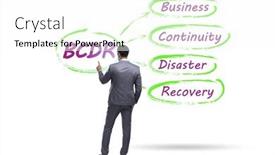  Presentation with business continuity - Slides with business-continuity-disaster-recovery-concept background and a white colored foreground