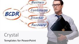  Presentation with business continuity - PPT layouts having business-continuity-disaster-recovery-concept background and a white colored foreground