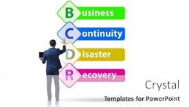  Presentation with business continuity - Presentation theme consisting of business-continuity-disaster-recovery-concept background and a white colored foreground