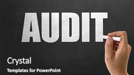  Presentation with audit - Colorful theme enhanced with business continuity planning - audit backdrop and a dark gray colored foreground