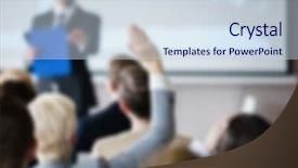  Presentation with moving business - Cool new theme with business convention centre conference background backdrop and a sky blue colored foreground