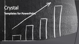  Presentation with chalk board - Slide set consisting of business creativity rising bar graph background and a dark gray colored foreground