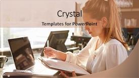  Presentation with restaurant personal appearance - Amazing presentation design having business credit - female restaurant manager working backdrop and a coral colored foreground