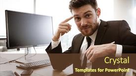  Presentation with busy work - Cool new PPT layouts with business-crisis-concept-emotional-young backdrop and a tawny brown colored foreground