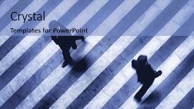  Presentation with scene - Amazing PPT theme having crossing bridge - business crosswalk scene backdrop and a light blue colored foreground