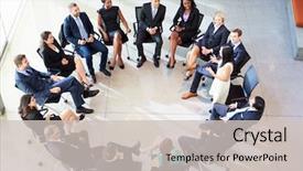  Presentation with business culture - Cool new PPT layouts with business culture - businesswoman addressing multi-cultural office staff backdrop and a soft green colored foreground