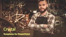  Presentation with aircraft mechanic tools - Amazing theme having business cycle - stylish bicycle mechanic standing backdrop and a tawny brown colored foreground