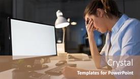  Presentation with failure - Audience pleasing slide set consisting of business-deadline-and-failure-concept backdrop and a coral colored foreground