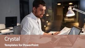  Presentation with people - Presentation with business deadline and people concept background and a coral colored foreground