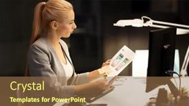  Presentation with web design - Colorful presentation theme enhanced with web designer with user backdrop and a coral colored foreground