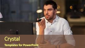  Presentation with technology - Beautiful theme featuring business deadline and technology concept backdrop and a tawny brown colored foreground