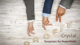  Presentation with media - Presentation design consisting of business-decrease-concept-mixed-media background and a lemonade colored foreground