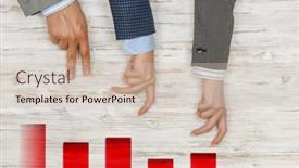  Presentation with media - Presentation theme with business-decrease-concept-mixed-media background and a soft green colored foreground