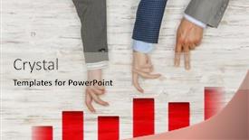  Presentation with media - Presentation theme consisting of business-decrease-concept-mixed-media background and a light gray colored foreground