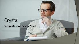  Presentation with diary - PPT theme with business diary - fresh ideas background and a light gray colored foreground