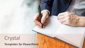  Presentation with diary - PPT layouts with business diary background and a gold colored foreground