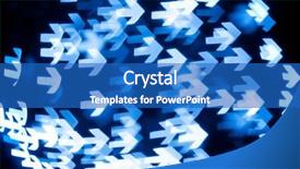  Presentation with arrows - Slides enhanced with business direction - bokeh series - arrows blue background and a teal colored foreground
