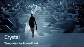  Presentation with way - Colorful PPT theme enhanced with business direction - troubled businesswoman finding way backdrop and a ocean colored foreground