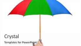  Presentation with umbrella - Audience pleasing PPT layouts consisting of business disaster - hand with umbrella isolated backdrop and a white colored foreground