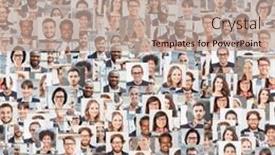  Presentation with collaboration - Theme consisting of business-diversity-and-collaboration-concept background and a coral colored foreground