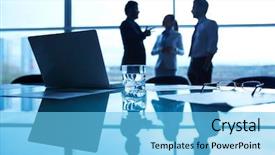  Presentation with water glass - Amazing slides having business documents glass of water backdrop and a light blue colored foreground