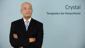  Presentation with christian templar knight looking - Amazing presentation design having business dream - businessman looking up at copyspace backdrop and a  colored foreground