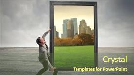  Presentation with graduation frame - Amazing PPT layouts having business dream - businessman tired carries large frame backdrop and a tawny brown colored foreground