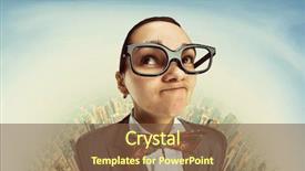  Presentation with urine of funny - PPT layouts having business dream - funny dreaming nerd girl background and a tawny brown colored foreground