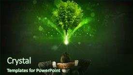  Presentation with disability office - Beautiful PPT theme featuring business ecology - young businessman sitting in office backdrop and a wine colored foreground