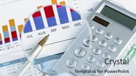  Presentation with data analytics - PPT layouts enhanced with magnification - magnifing glass and documents background and a light blue colored foreground