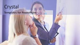  Presentation with education - Theme enhanced with business education and office concept background and a light blue colored foreground