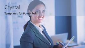  Presentation with education - Presentation theme featuring business-education-and-office-concept background and a  colored foreground