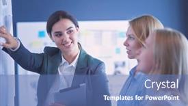  Presentation with education - Presentation design enhanced with business-education-and-office-concept background and a  colored foreground