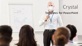  Presentation with virus disease - Amazing slide deck having business-education-and-pandemic-concept backdrop and a white colored foreground