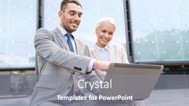  Presentation with education technology - Beautiful slide set featuring business education technology and people backdrop and a gray colored foreground