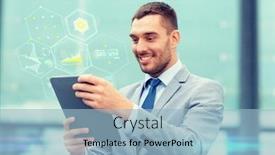  Presentation with technology education - PPT layouts having business-education-technology-and-people background and a light blue colored foreground