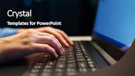  Presentation with key education - Presentation theme consisting of business education and technology concept background and a black colored foreground