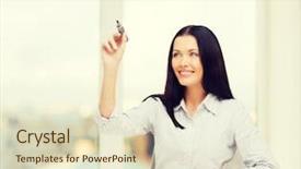  Presentation with education technology - Beautiful PPT theme featuring business education and technology concept backdrop and a soft green colored foreground