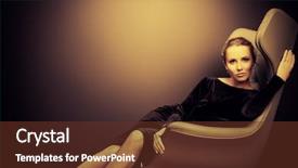  Presentation with elegant furniture design - PPT theme enhanced with business elegant businesswoman interior furniture background and a tawny brown colored foreground