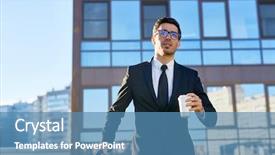  Presentation with book appointment - Amazing PPT layouts having business elegant motion - businessman hurrying up for appointment backdrop and a teal colored foreground