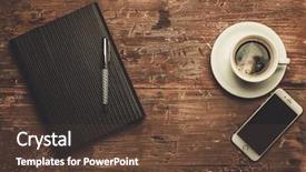  Presentation with tools - Amazing presentation theme having business essentials - luxurious businessman tools backdrop and a tawny brown colored foreground