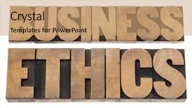  Presentation with business ethics - Presentation theme featuring business ethics - isolated text background and a coral colored foreground