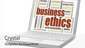  Presentation with business ethics - Colorful PPT theme enhanced with business ethics concept - a related backdrop and a white colored foreground