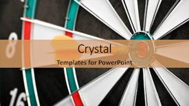  Presentation with target - PPT theme enhanced with business excellence - target with arrow game aim background and a coral colored foreground